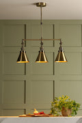 Laura Ashley Rufus 3lt Bar Pendant Ottone Anticato