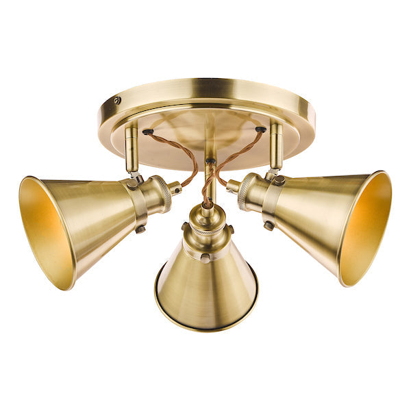 Laura Ashley Rufus 3lt Round Plate Spotlight Ottone Antico