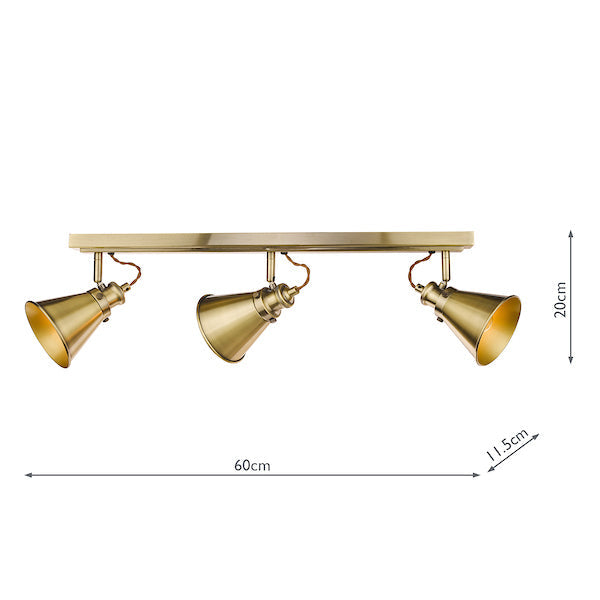 Laura Ashley Rufus 3lt Spotlight Bar Ottone Antico