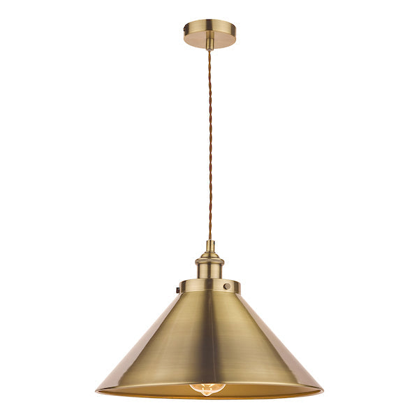 Laura Ashley Rufus Sospensione Singola Ottone Antico