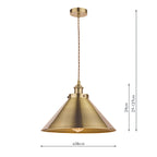 Laura Ashley Rufus Sospensione Singola Ottone Antico
