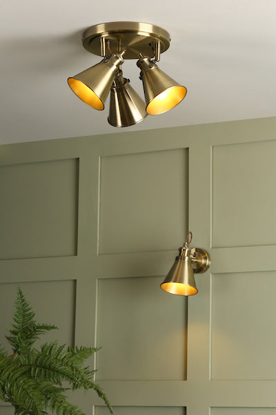 Laura Ashley Rufus Singolo Spotlight Ottone Anticato