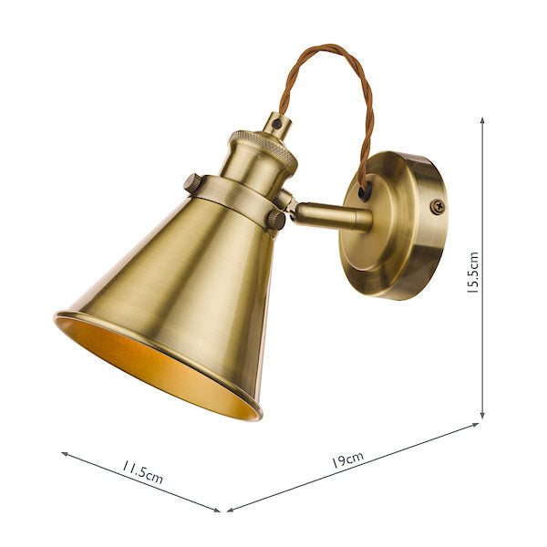 Laura Ashley Rufus Singolo Spotlight Ottone Anticato