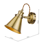 Laura Ashley Rufus Singolo Spotlight Ottone Anticato