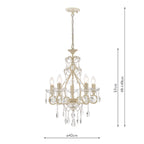 Lampadario Laura Ashley Shamley a 5 luci Bianco Opaco