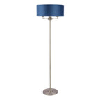 Lampada da terra Laura Ashley Sorrento, Ottone Antico e Velluto Blu