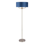 Lampada da terra Laura Ashley Sorrento, Ottone Antico e Velluto Blu