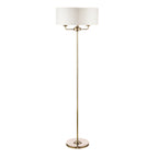 Lampada da Terra Laura Ashley Sorrento Ottone Antico con Paralume Avorio
