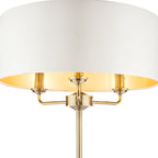 Lampada da Terra Laura Ashley Sorrento Ottone Antico con Paralume Avorio