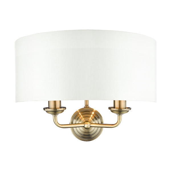 Applique Laura Ashley Sorrento Ottone Antico con Paralume Avorio