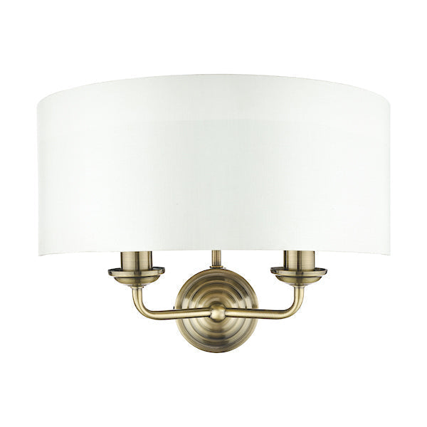 Applique Laura Ashley Sorrento Ottone Antico con Paralume Avorio