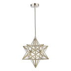 Laura Ashley Pendant Star in Vetro Lucido Argento Piccolo