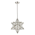 Laura Ashley Pendant Star in Vetro Lucido Argento Piccolo