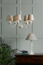 Laura Ashley Tate 5lt Pendant Distressed Off White