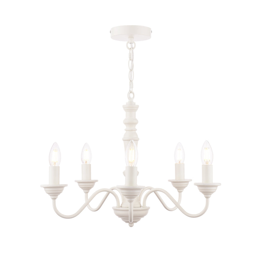 Laura Ashley Tate 5lt Pendant Distressed Off White