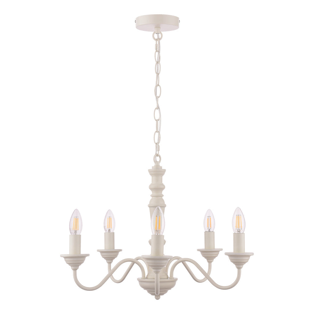 Laura Ashley Tate 5lt Pendant Distressed Off White
