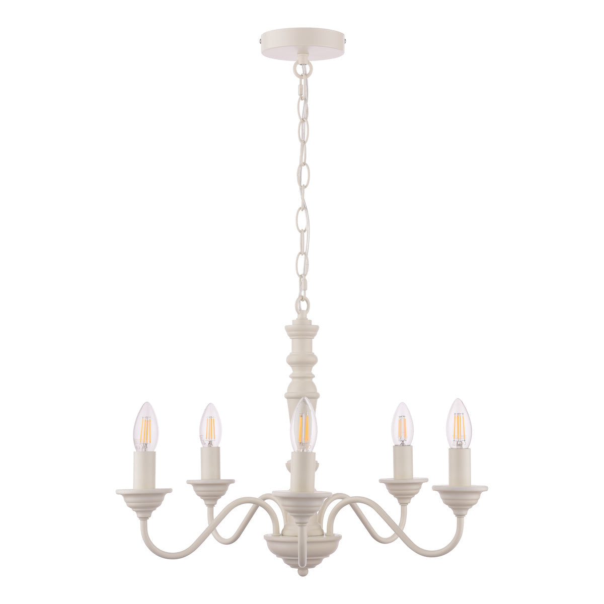 Laura Ashley Tate 5lt Pendant Distressed Off White