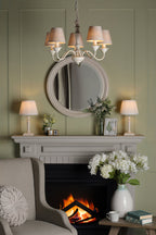 Lampade da tavolo Laura Ashley Tate in confezione doppia in legno invecchiato con paralume