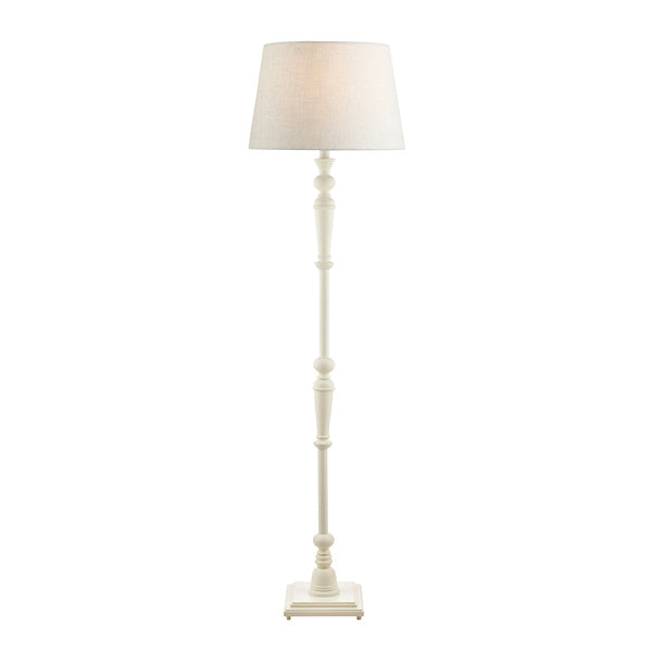 Lampada da Terra in Legno Laura Ashley Tate con Base Bianco Invecchiato