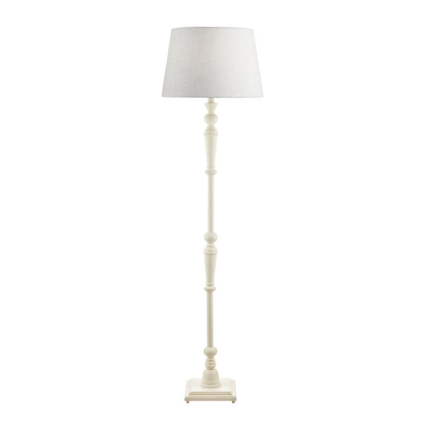 Lampada da Terra in Legno Laura Ashley Tate con Base Bianco Invecchiato