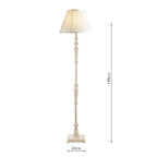 Lampada da Terra in Legno Laura Ashley Tate con Base Bianco Invecchiato