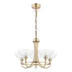 Laura Ashley Wellham 5 Luci Sospensione con Bracci Ottone Antico