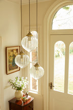 Laura Ashley Whitham Lampadario a Cluster con 3 Luci in Ottone Antico