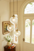 Laura Ashley Whitham Lampadario a Cluster con 3 Luci in Ottone Antico