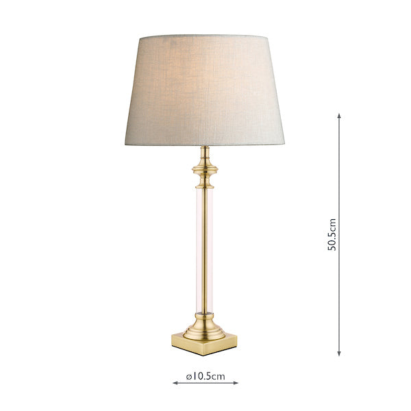 Lampada da tavolo a candeliere in vetro Laura Ashley Winston Ottone Antico