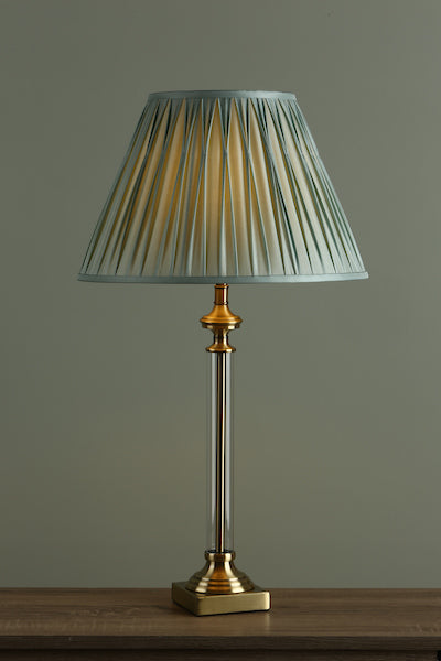 Lampada da tavolo a candeliere in vetro Laura Ashley Winston Ottone Antico