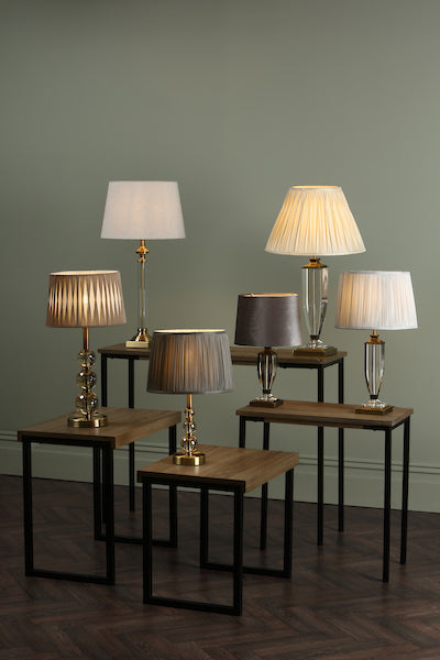 Lampada da tavolo a candeliere in vetro Laura Ashley Winston Ottone Antico