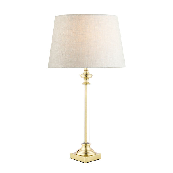 Lampada da tavolo a candeliere in vetro Laura Ashley Winston Ottone Antico