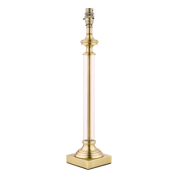 Lampada da tavolo a candeliere in vetro Laura Ashley Winston Ottone Antico