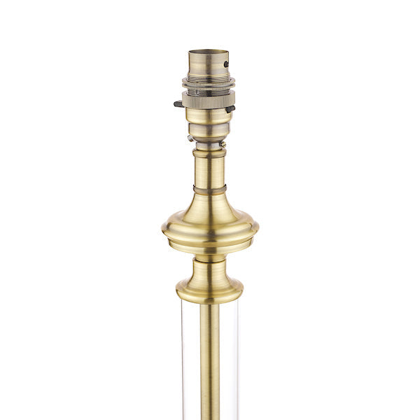 Lampada da tavolo a candeliere in vetro Laura Ashley Winston Ottone Antico