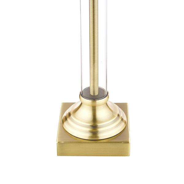 Lampada da tavolo a candeliere in vetro Laura Ashley Winston Ottone Antico