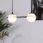 Lampada a sospensione in vetro nero Selan