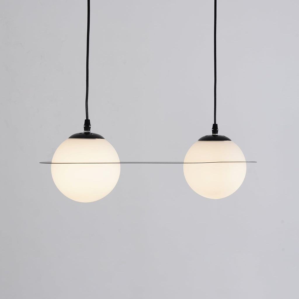 Lampada a sospensione in vetro nero Selan