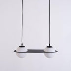 Lampada a sospensione in vetro nero Selan