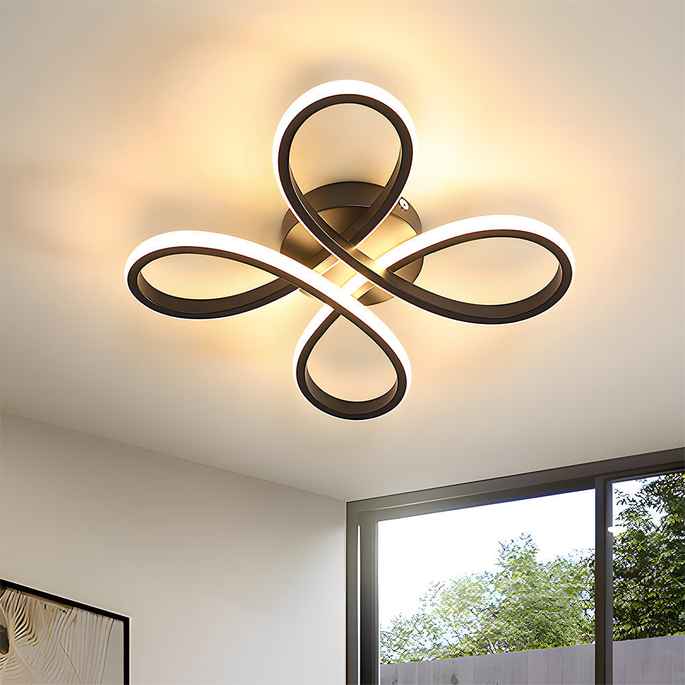 Lampada da soffitto Lavodeo – Metallo – Bianco – Ø40 cm – Design moderno per soggiorni e corridoi