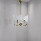 Lampadario in Ottone a Foglia