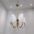 Lampadario in Ottone a Foglia