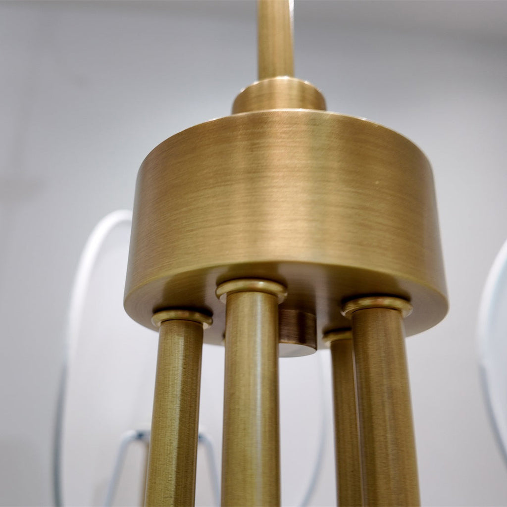 Lampadario in Ottone a Foglia