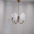 Lampadario in Ottone a Foglia