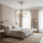 Lampadario in Ottone a Foglia