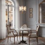 Lampadario in Ottone a Foglia