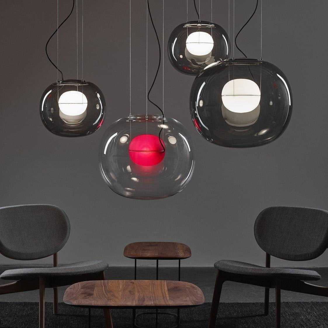 Leitvia Lampada a sospensione – Vetro – Trasparente – Ø30 cm – Moderna
