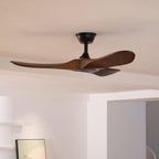 Ventilatore da Soffitto Leno Moderno in Legno di Noce con Telecomando