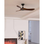 Ventilatore da Soffitto Leno Moderno in Legno di Noce con Telecomando