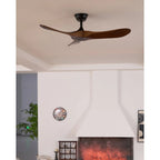 Ventilatore da Soffitto Leno Moderno in Legno di Noce con Telecomando
