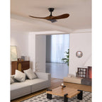 Ventilatore da Soffitto Leno Moderno in Legno di Noce con Telecomando